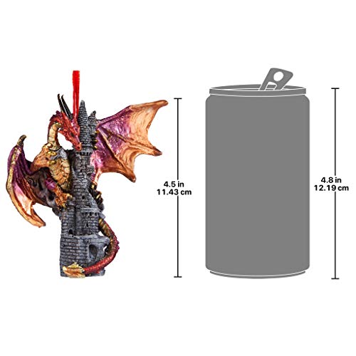 Gothic Dragon Castle Holiday Ornament for Christmas