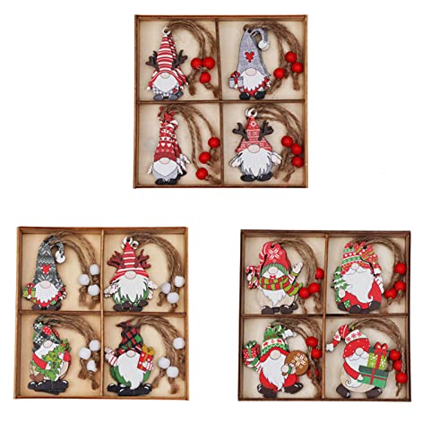 12Pcs Festive Faceless Doll Ornaments - Christmas Gnome Crafts