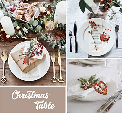 Colorful DIY Wooden Christmas Tree Hanging Decorations, 12-Pack