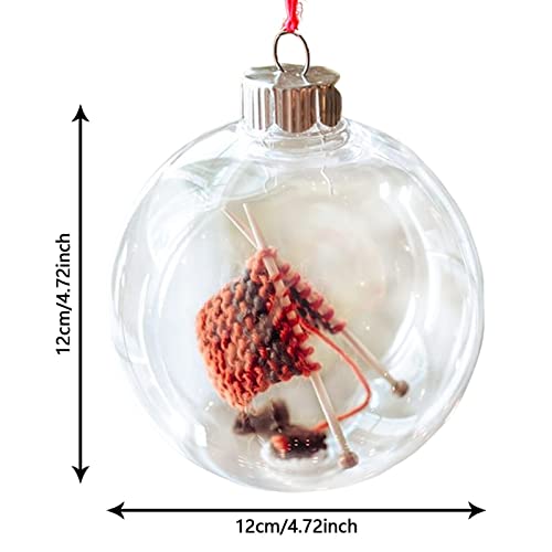Festive Knitted Hanging Ball Ornaments for Christmas