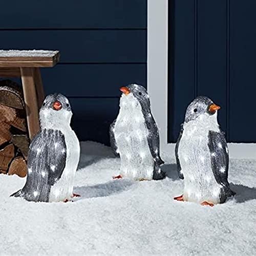 Christmas Penguin Light Up Ornaments with LED Lights