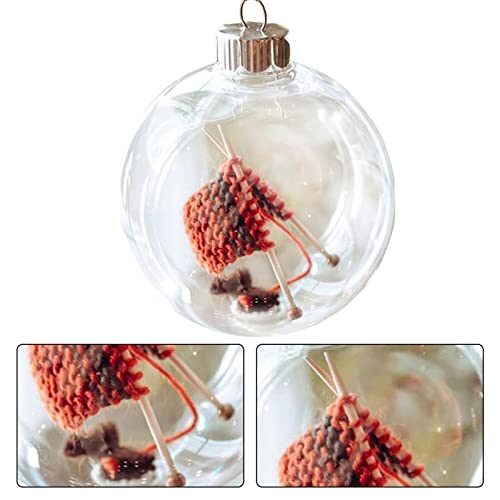 Festive Knitted Hanging Ball Ornaments for Christmas