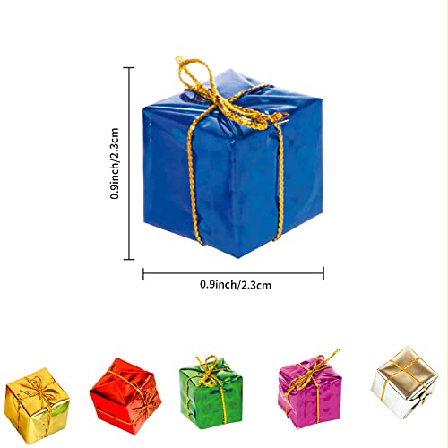 48pcs Mini Present Ornament Gift Box Hangings - (Color)