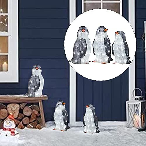 Christmas Penguin Light Up Ornaments with LED Lights
