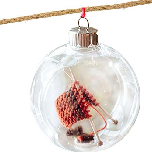 Festive Knitted Hanging Ball Ornaments for Christmas