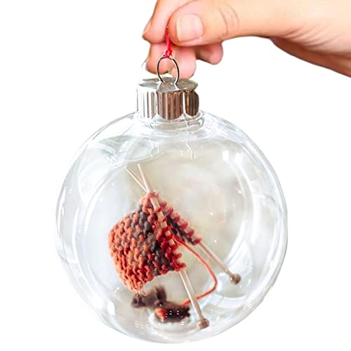 Festive Knitted Hanging Ball Ornaments for Christmas