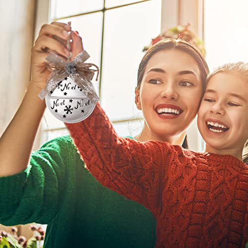 Joyful Christmas Metal Hanging Ornaments - Set of 2