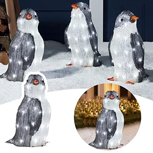 Christmas Penguin Light Up Ornaments with LED Lights