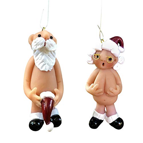 Naughty Santa Christmas Ornaments - Clearance Sale!