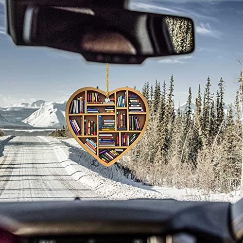 Book Lovers Heart Ornament, Christmas Gift for Her