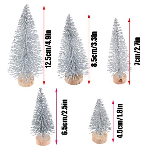 15pcs Mini Sisal Trees: Christmas Pine Tree Ornaments