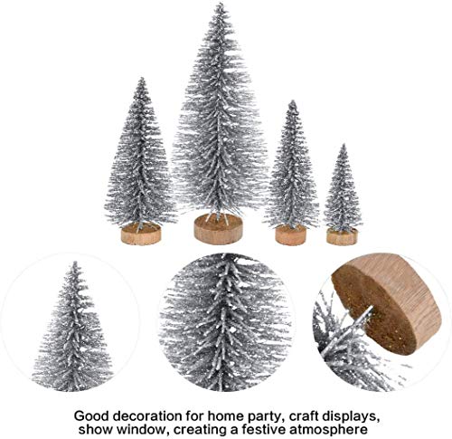 15pcs Mini Sisal Trees: Christmas Pine Tree Ornaments