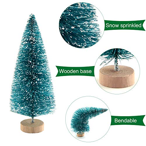 66Pcs Miniature Christmas Bottle Brush Trees for Festive Decor