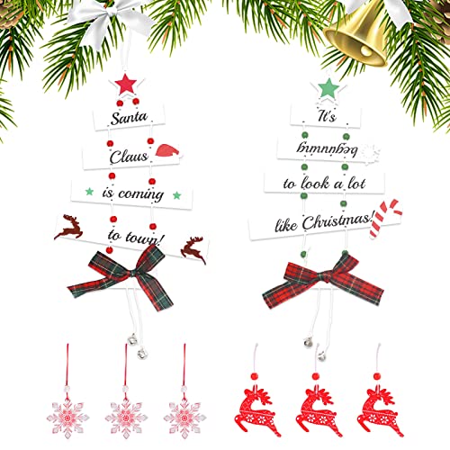 Christmas Wooden Hanging Decorations for Xmas Party Gifts