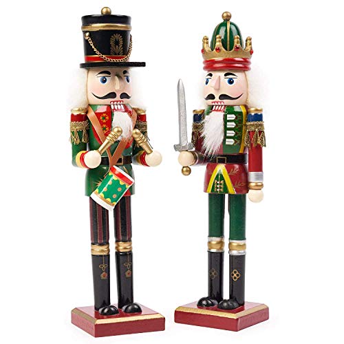 Christmas Nutcracker Soldiers - Festive 30cm Wooden Ornaments