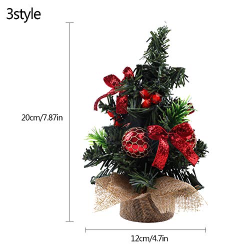 Frosty Mini Christmas Trees Set for Tabletop Decor