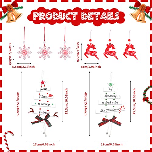 Christmas Wooden Hanging Decorations for Xmas Party Gifts
