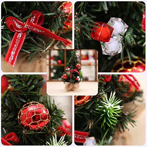 Frosty Mini Christmas Trees Set for Tabletop Decor