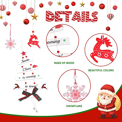 Christmas Wooden Hanging Decorations for Xmas Party Gifts