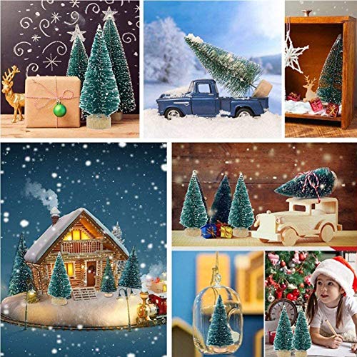 Christmas Trees Ornaments - 49PCS Mini Sisal Snow Frost Trees