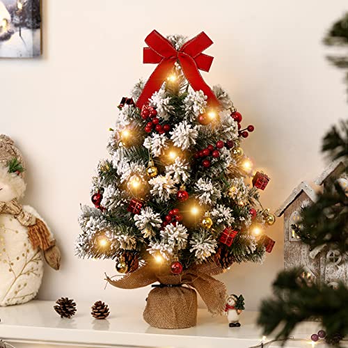 16" Mini Christmas Tree with Decorative Lights