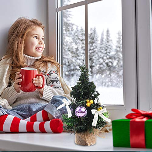 Frosty Mini Christmas Trees Set for Tabletop Decor