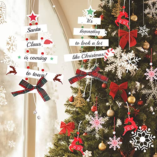 Christmas Wooden Hanging Decorations for Xmas Party Gifts