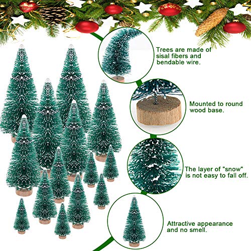 35 PCS Mini Christmas Trees for Tabletop Decor