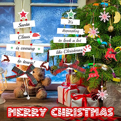 Christmas Wooden Hanging Decorations for Xmas Party Gifts