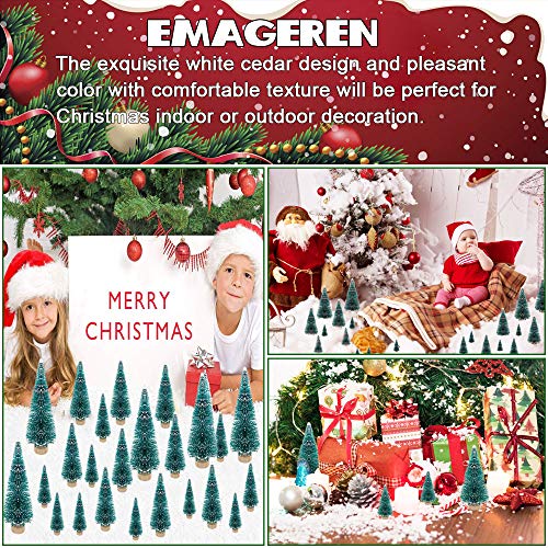 35 PCS Mini Christmas Trees for Tabletop Decor