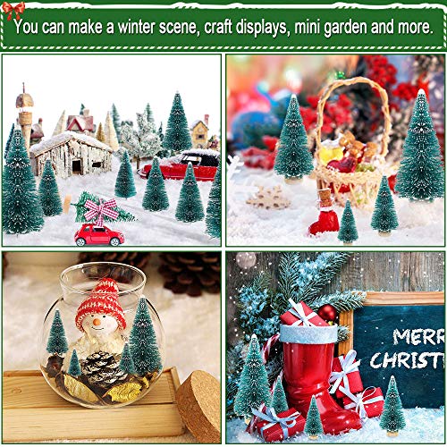 35 PCS Mini Christmas Trees for Tabletop Decor