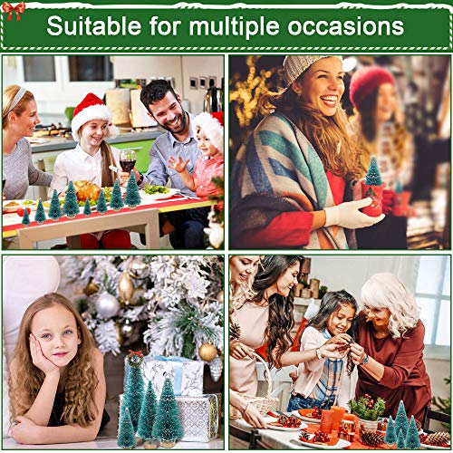 35 PCS Mini Christmas Trees for Tabletop Decor