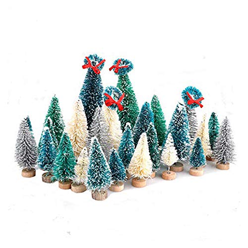 22pcs Mini Cedar Trees Set for Xmas Ornaments