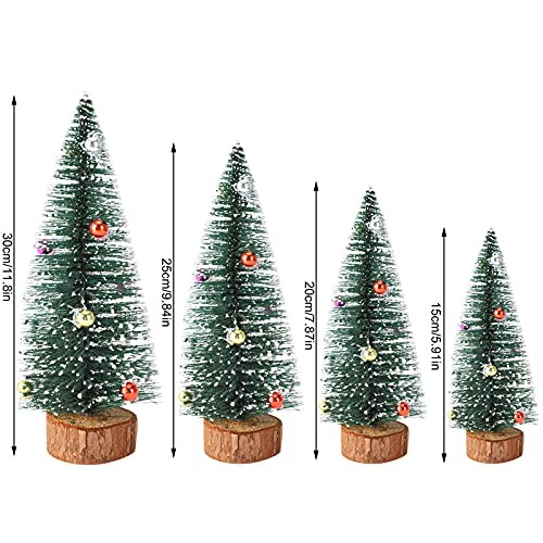 Miniature Christmas Tree, Ornaments - 3PCS Set