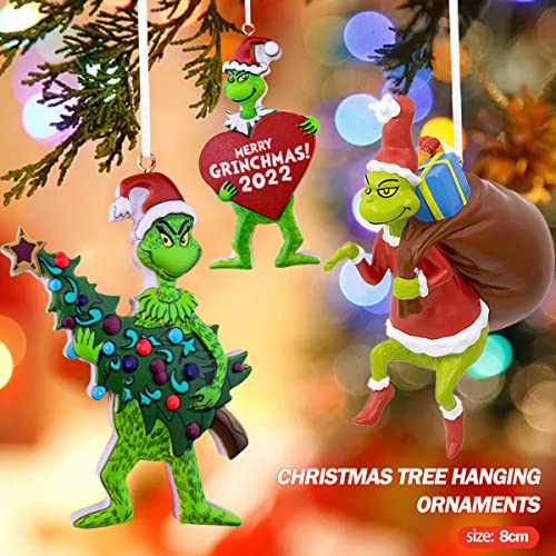 Funny Grinch Xmas Decor for Home Holiday Party