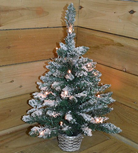 2ft LED Snow Flocked Christmas Tree - Green