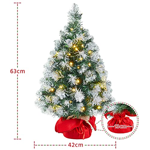 Prelit Tabletop Xmas Tree - Frosty Christmas Decor