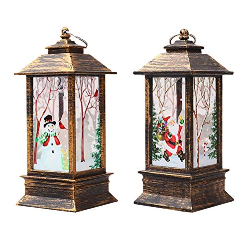 2-piece Santa Snowman Lights: Festive Xmas Ornaments