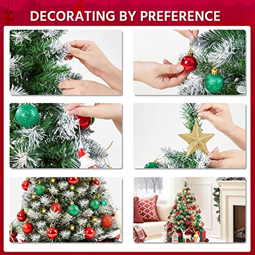 Prelit Tabletop Xmas Tree - Frosty Christmas Decor