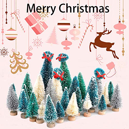 Mini Cedar Trees Set for Xmas Desktop Ornaments