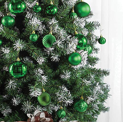 Shatterproof Green Xmas Tree Ornaments, 36-Piece Set