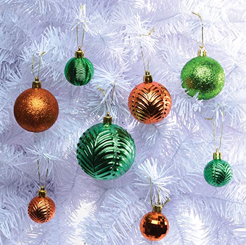 Shatterproof Green Xmas Tree Ornaments, 36-Piece Set