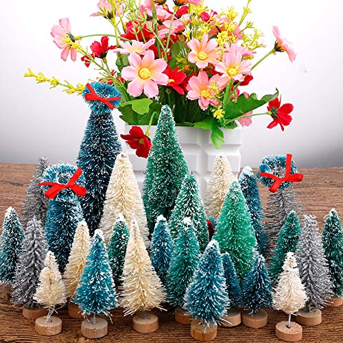 Mini Cedar Trees Set for Xmas Desktop Ornaments