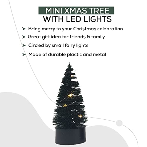 Mini Xmas Tree with LED Lights - 10cm