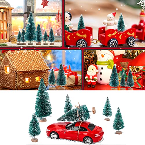 24 Mini Sisal Frost Christmas Trees: DIY Room Decor