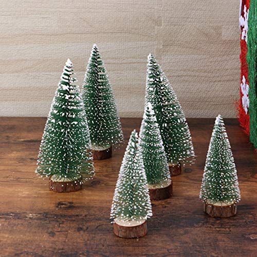 6pcs Small White Cedar Christmas Tree with Sticks
