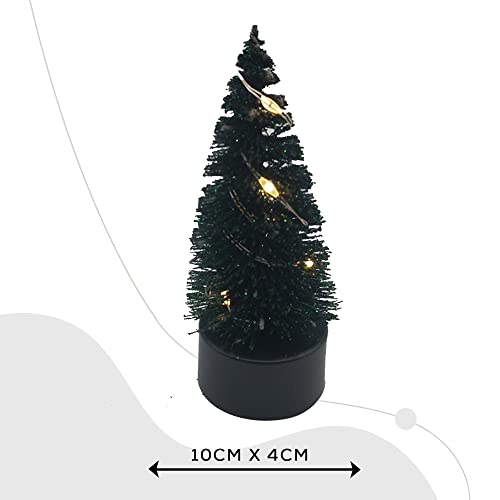 Mini Xmas Tree with LED Lights - 10cm