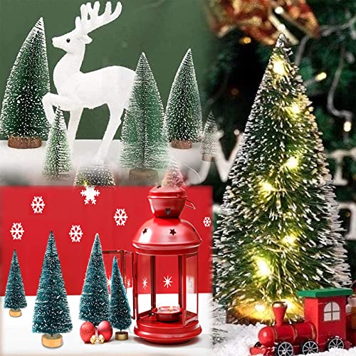 24 Mini Sisal Frost Christmas Trees: DIY Room Decor