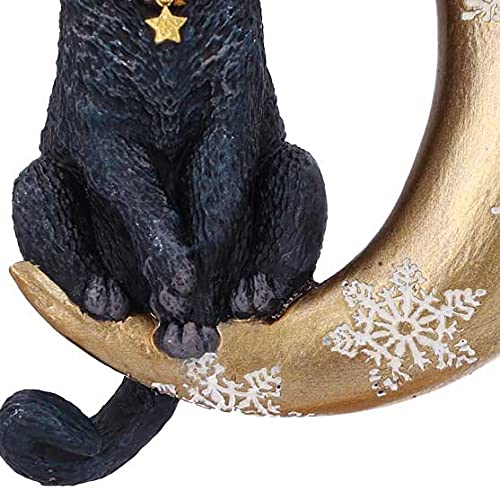 Nemesis Now Moon Cat Hanging Ornament (LP) 9cm, Gold