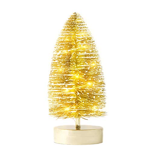 Glittery Gold Mini Christmas Tree Lamp